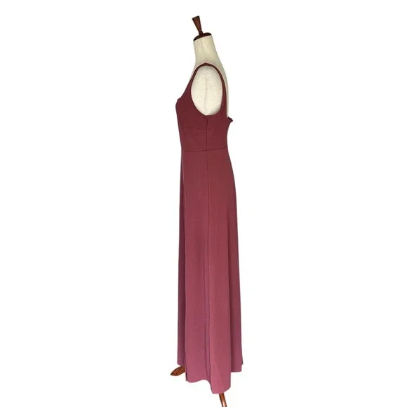 Birdy Grey Dress Women's Large "Alex" Dress in Crepe Rosewood Bridesmaid Formal - Picture 6 of 13